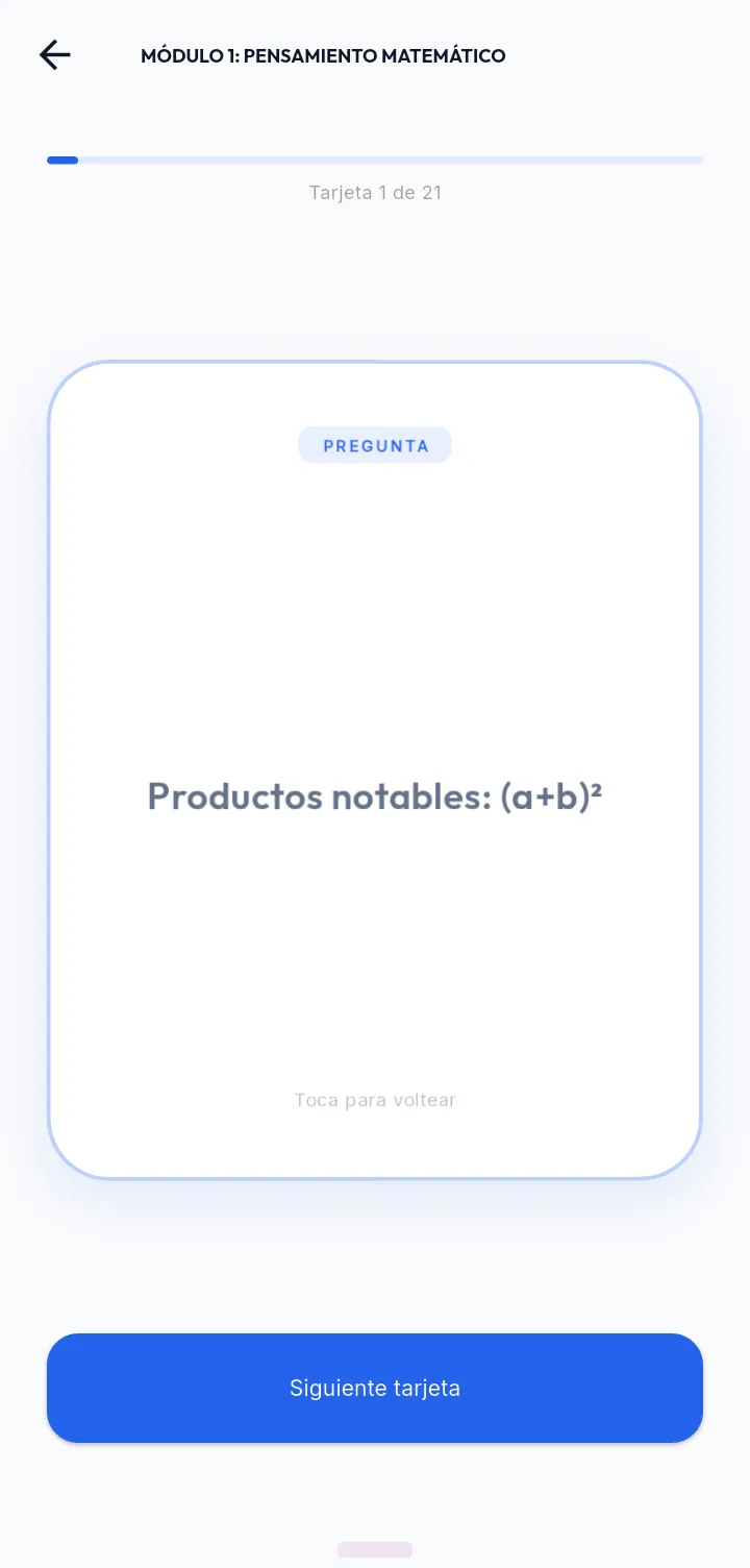 Flashcard de Pensamiento Matemático